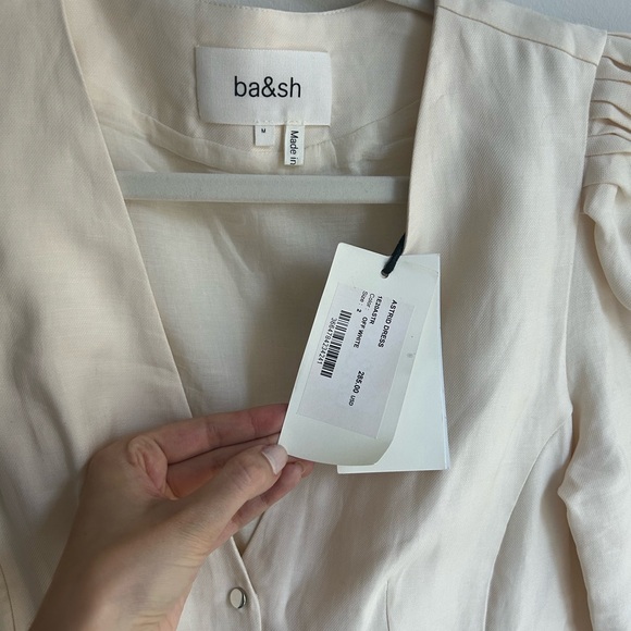 ba&sh Cream Buttoned Mini Dress - Picture 6 of 8